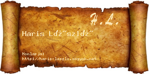 Haris László névjegykártya