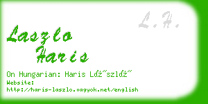 laszlo haris business card